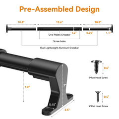 Pre-assembled RV door handle by RVZONE for easy, tool-free installation with screws and drill bit.