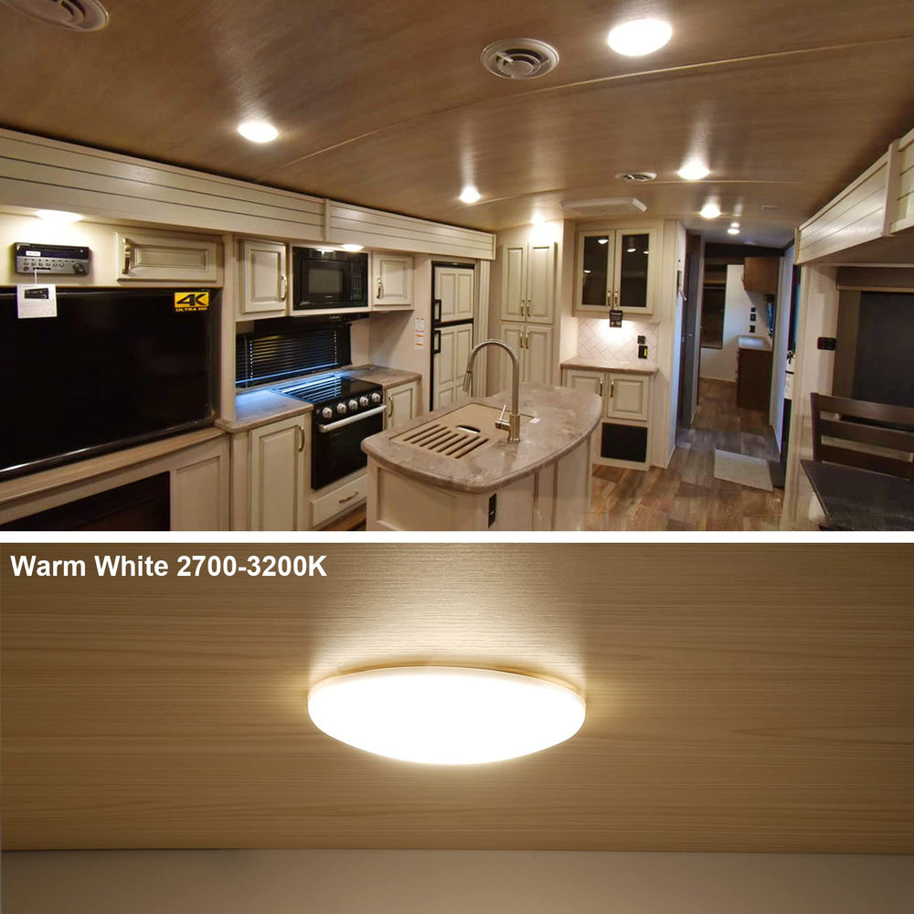 RVZONE 12V DC dome light features a slim 0.8-inch thickness for tight spaces.
