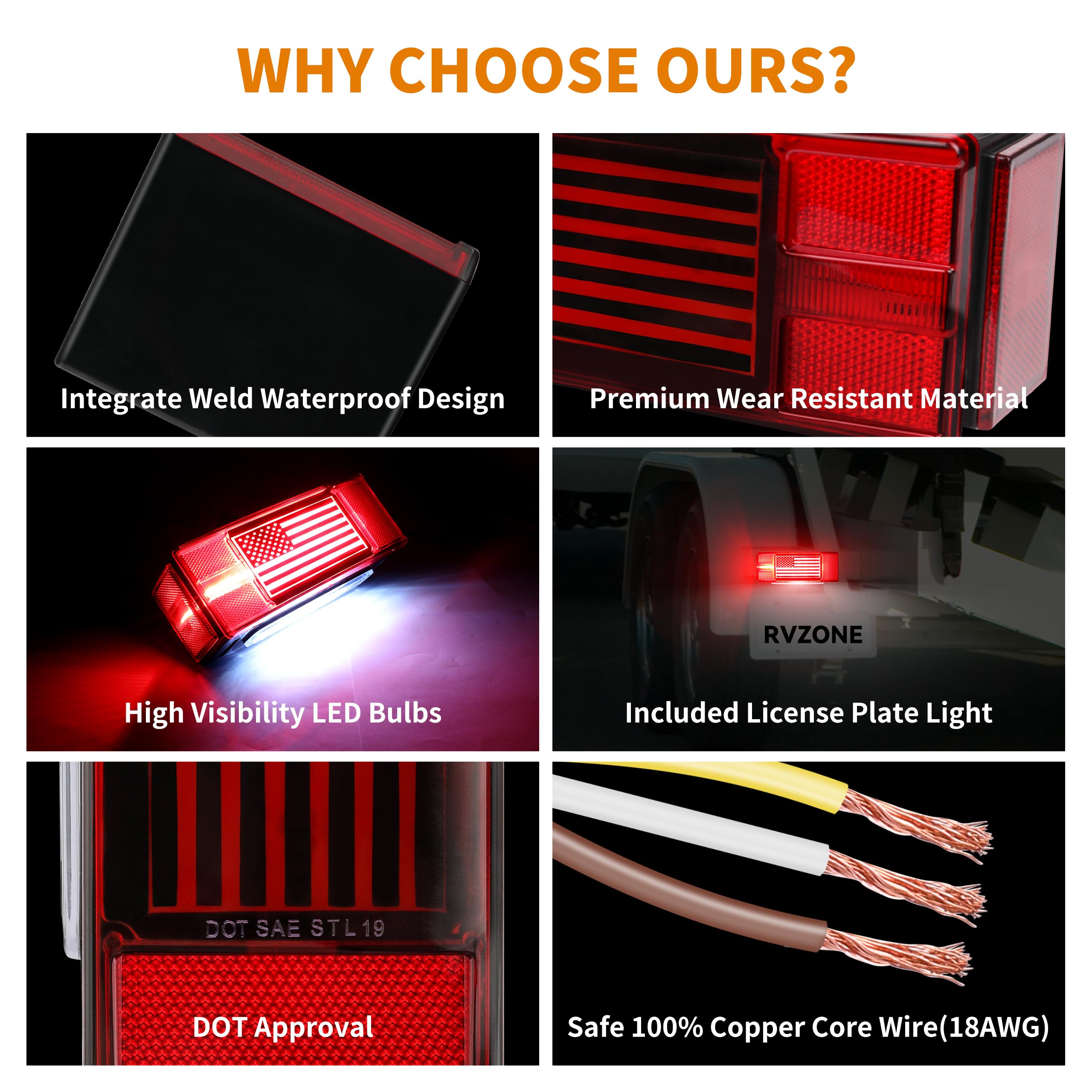 RVZONE brake light bar providing high-visibility stopping signals.