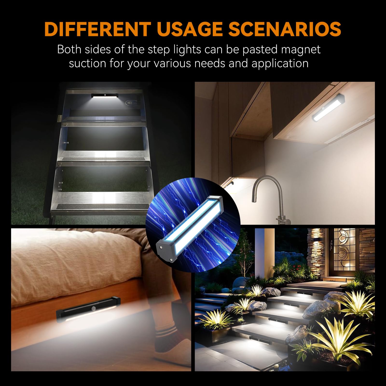RVZONE waterproof outdoor step light withstands rain for reliable night visibility.