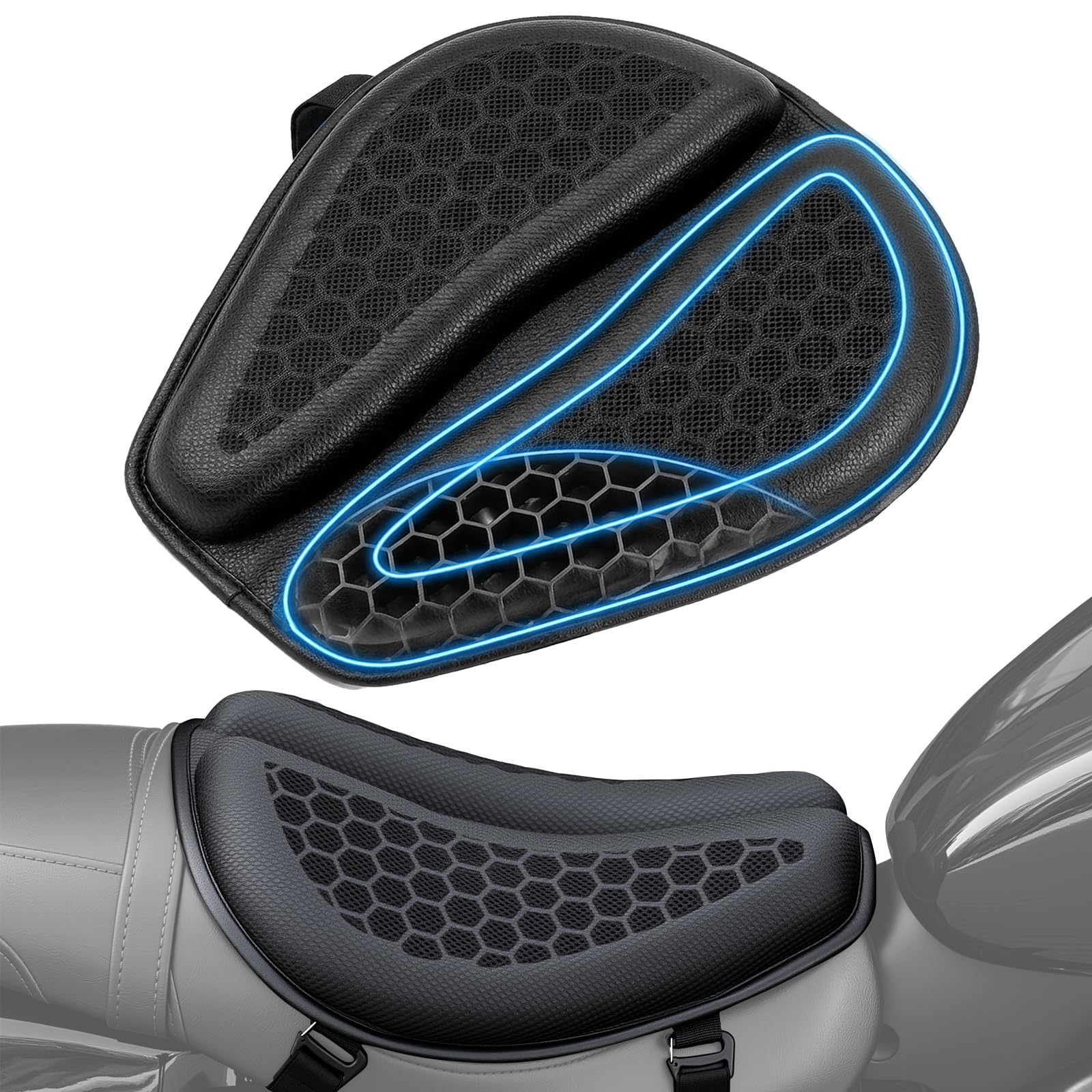 RWUJILONG seat cushion with petal design for long rides