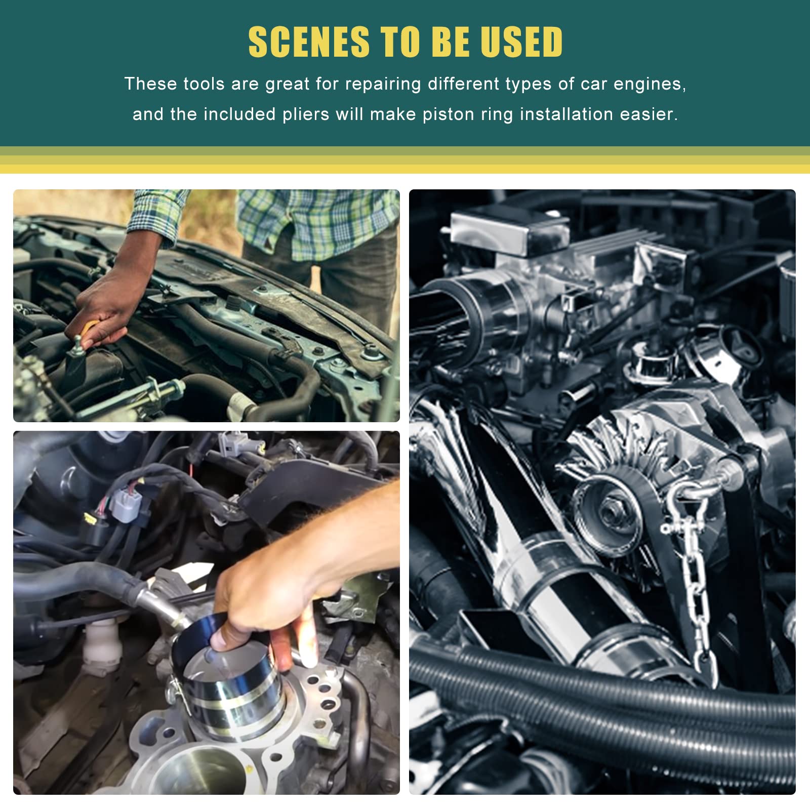 RYANSTAR RACING 13-pcs piston rings cover a wide range of engine sizes.