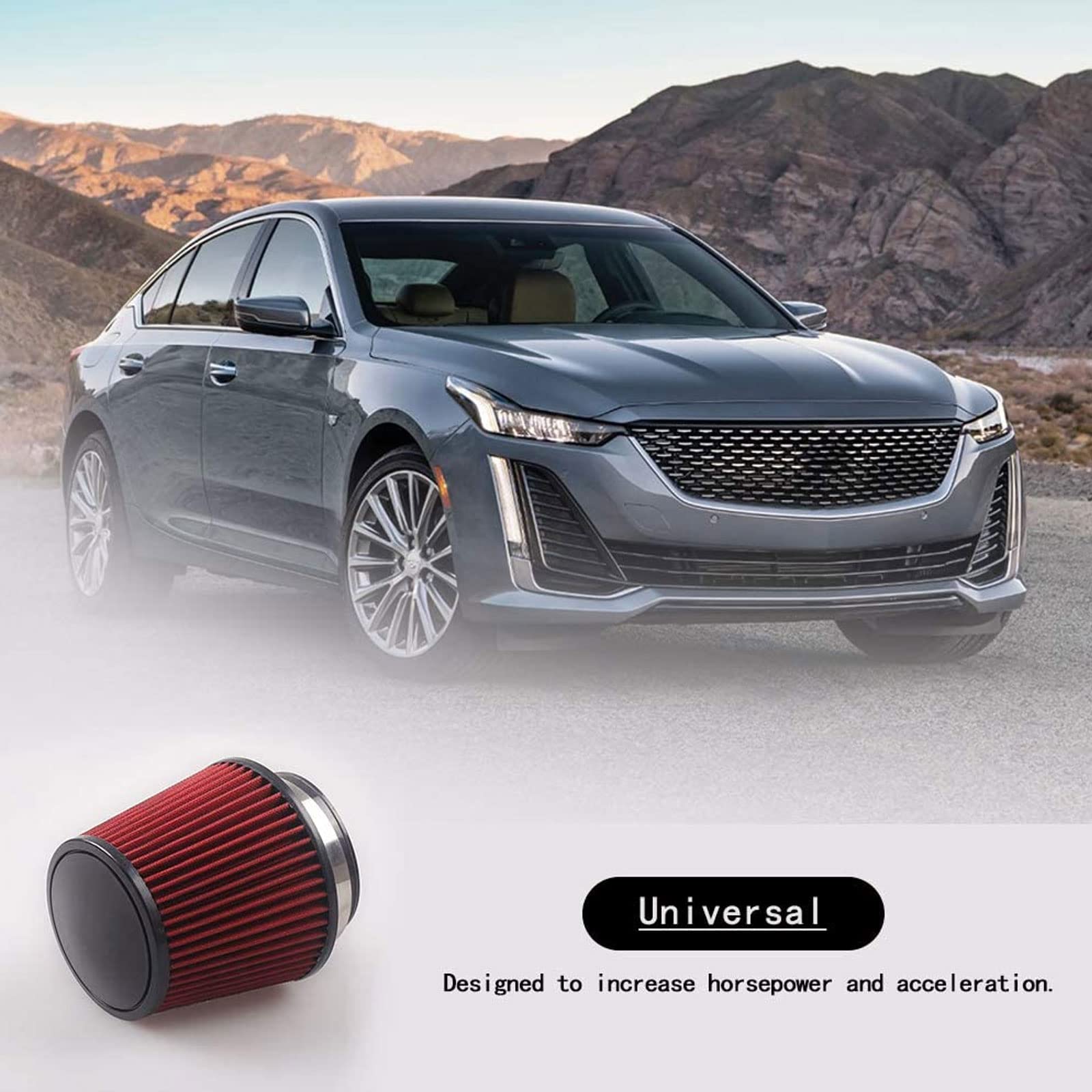 RYANSTAR RACING 76mm diameter 3-inch fit suitable for common car intakes.