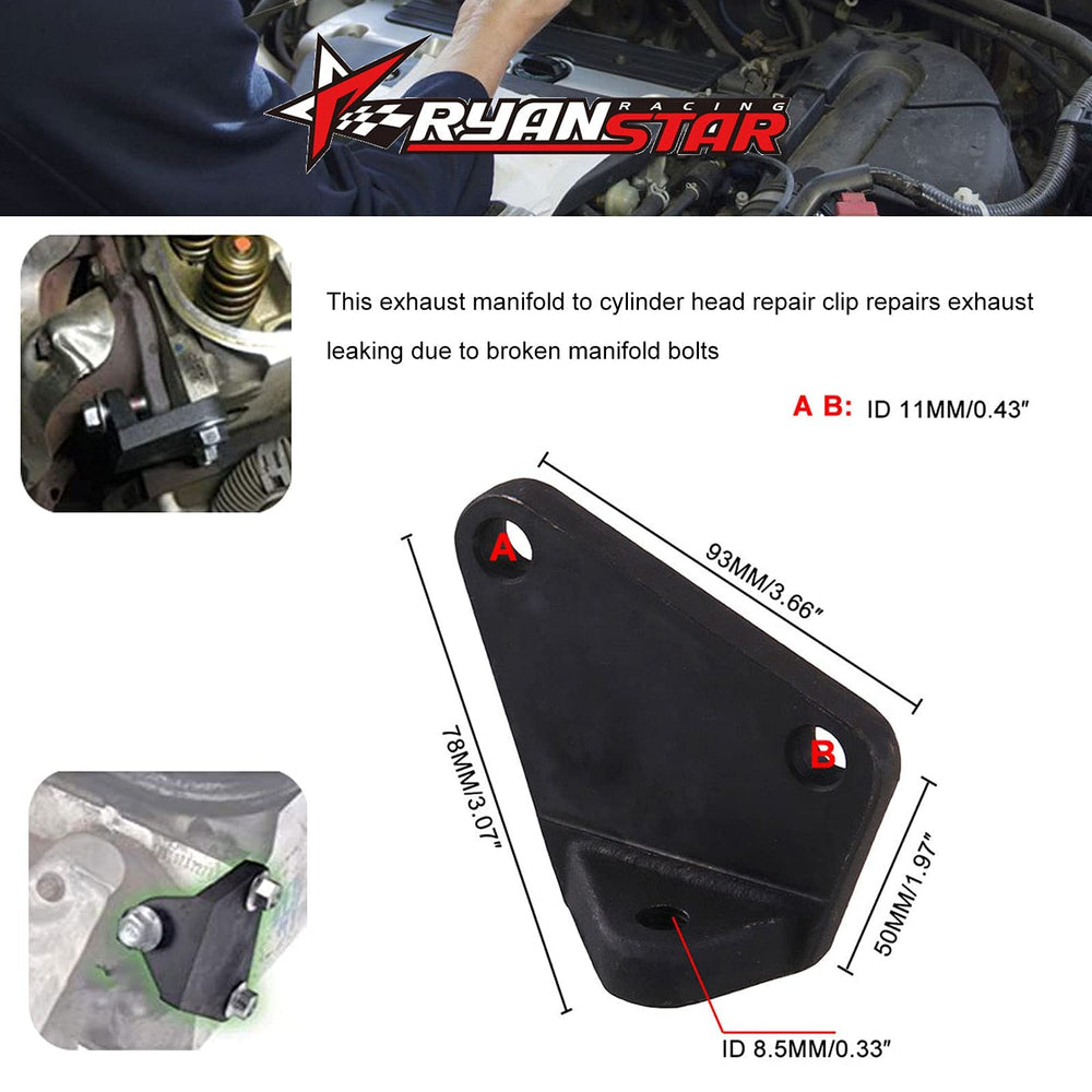 RYANSTAR RACING exhaust leak repair closeup illustrating clamp seal contact