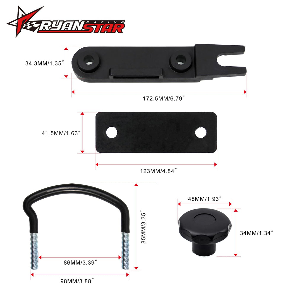 RYANSTAR RACING galvanized U-bolts provide durable, secure roof rack mounting