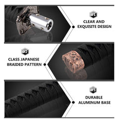 RYANSTAR RACING katana shift knob in-car shot suggests easy customization for manual transmissions.