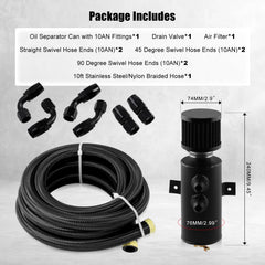 RYANSTAR RACING 10ft nylon braided hose emphasizes high pressure tolerance and flexibility.