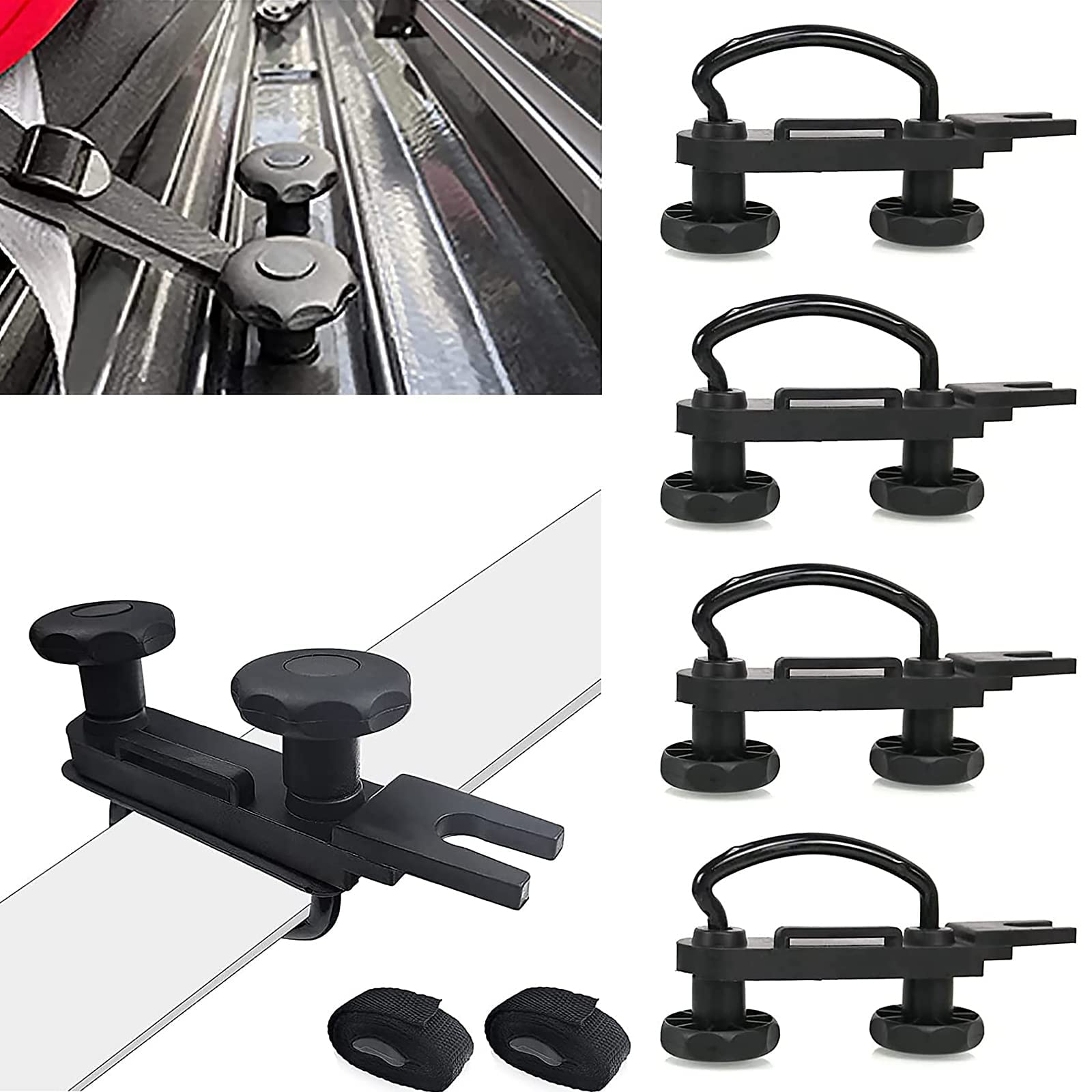 RYANSTAR RACING roof box u-bolt clamps kit for sturdy travel mounting