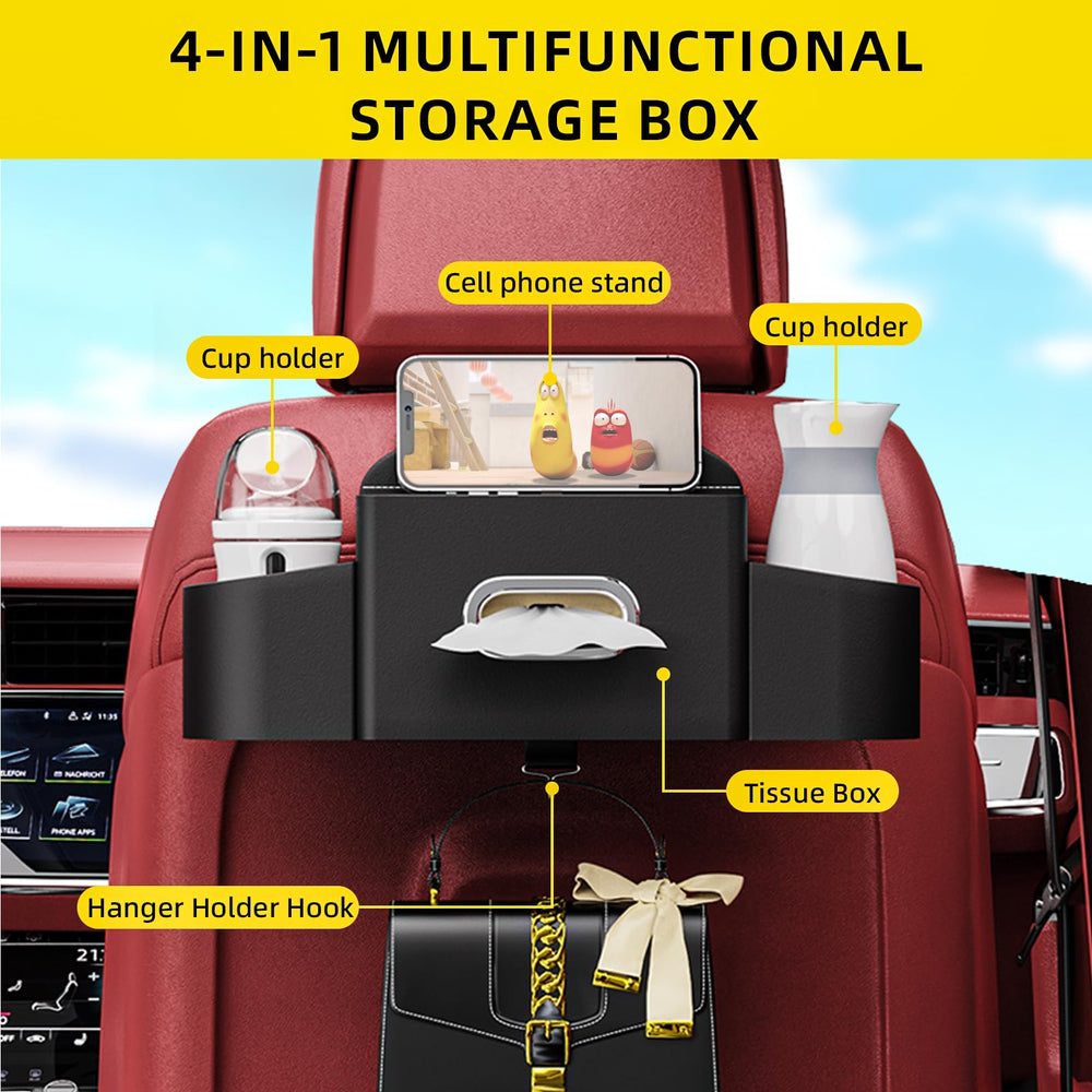 RYCELYSIAN back seat organizer cup holder keeps drinks steady on the move