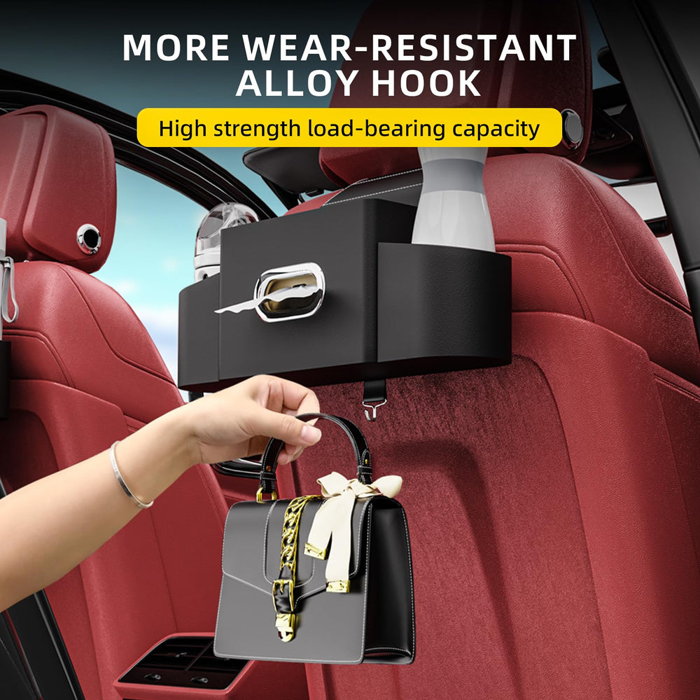RYCELYSIAN back seat organizer bottom hook supports bags, umbrellas, and more