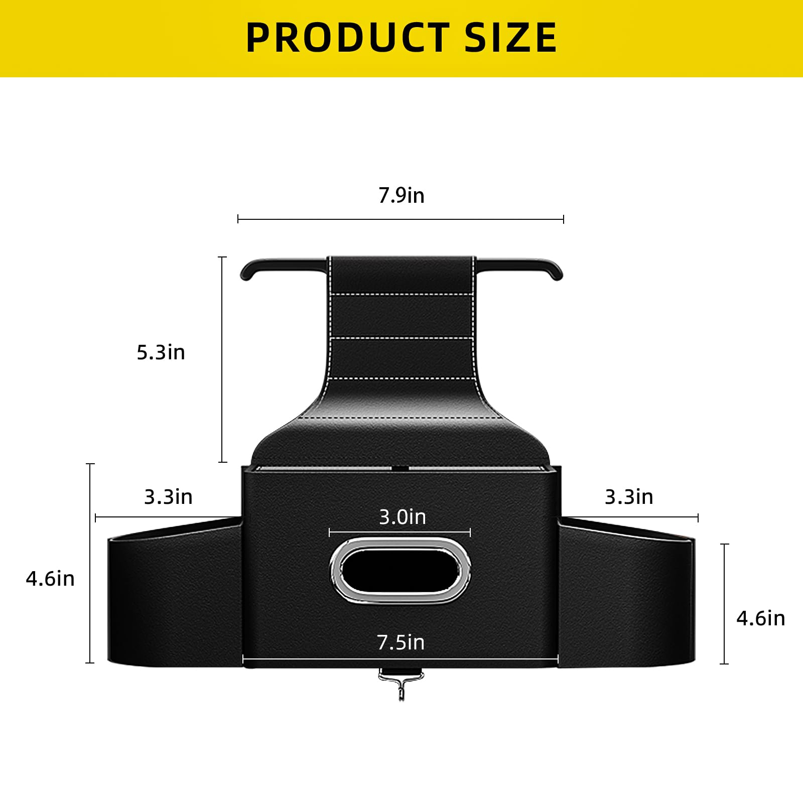 RYCELYSIAN headrest attachment ensures secure setup without tools