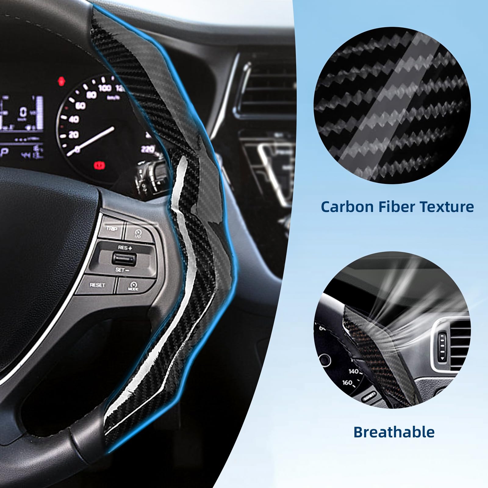 RYCELYSIAN inner anti-slip texture keeps cover secure during driving