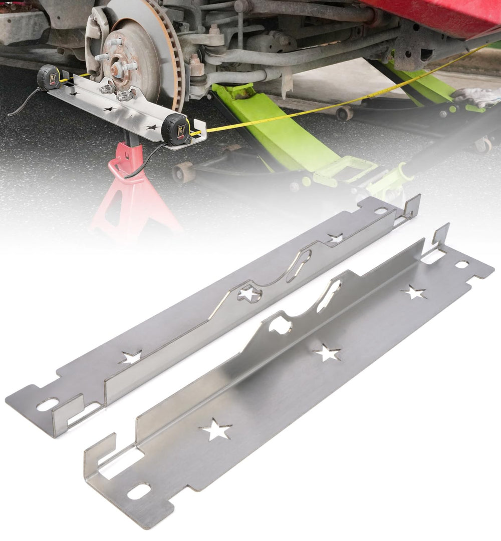 Rynharta premium wheel alignment tool plate with hanging holes for easy storage.