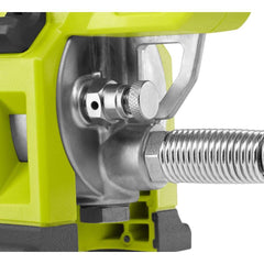 RYOBI 18V Grease Gun P3410 lock-on trigger reduces mess and effort.