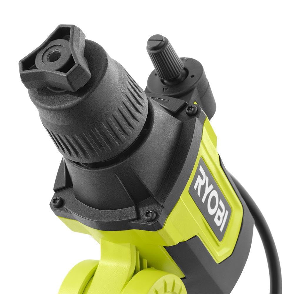RYOBI ONE+ scrubber with pivoting head for precise cleaning angles.