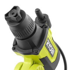 RYOBI ONE+ scrubber with pivoting head for precise cleaning angles.