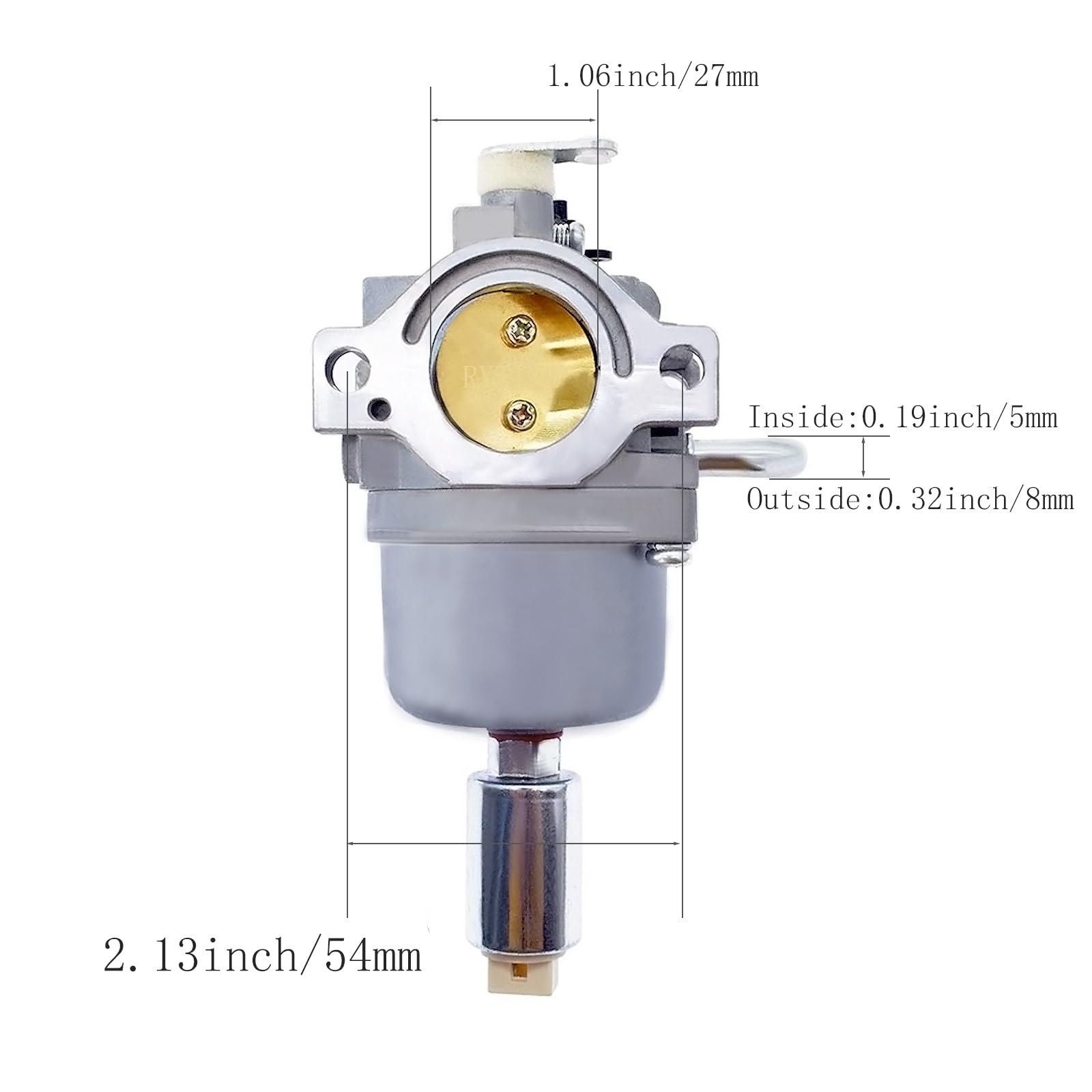 RYTIME Nikki 21B000 compatible carburetor installation view.