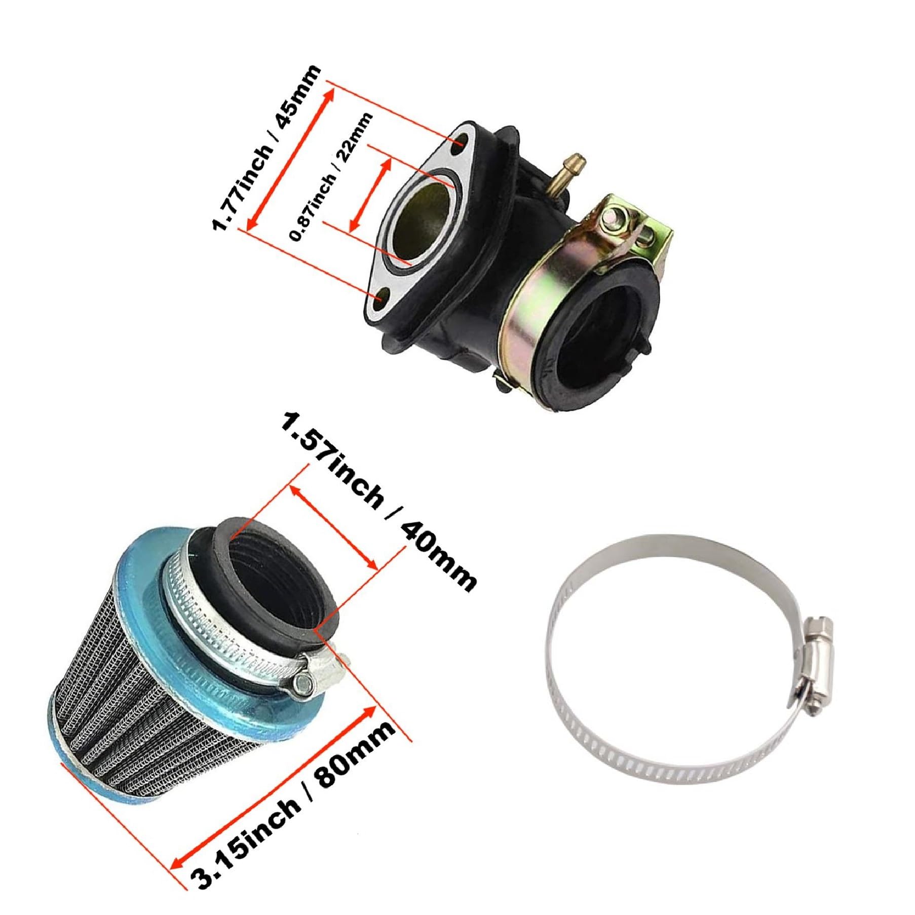 PD24J fits GY6 125/150cc engines and popular go-kart brands.