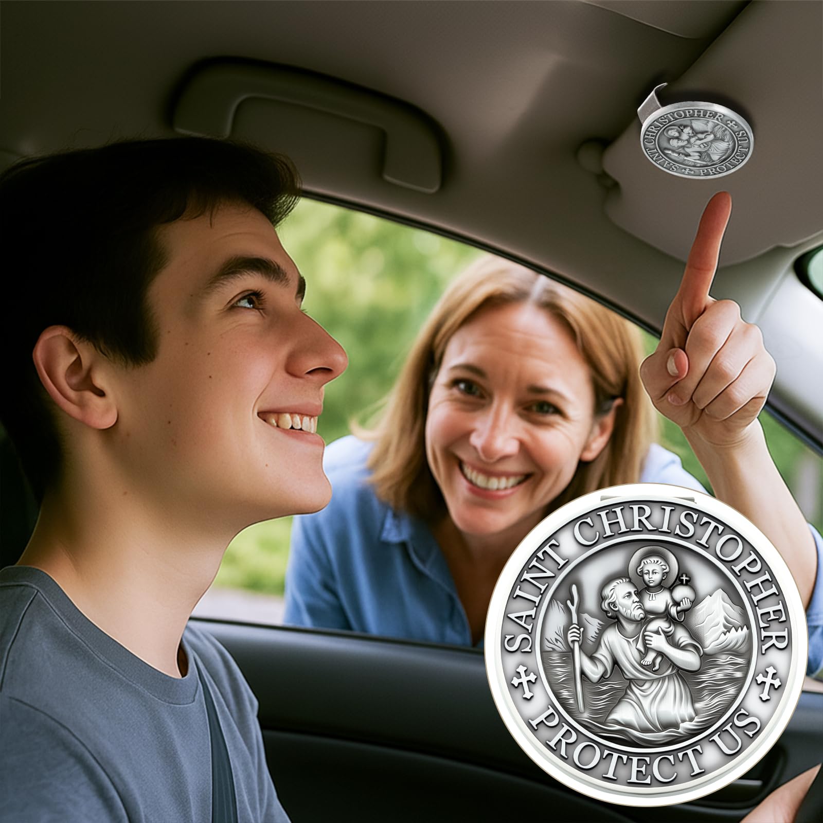 RYYOF Compact visor clip size fits cars, SUVs, and trucks