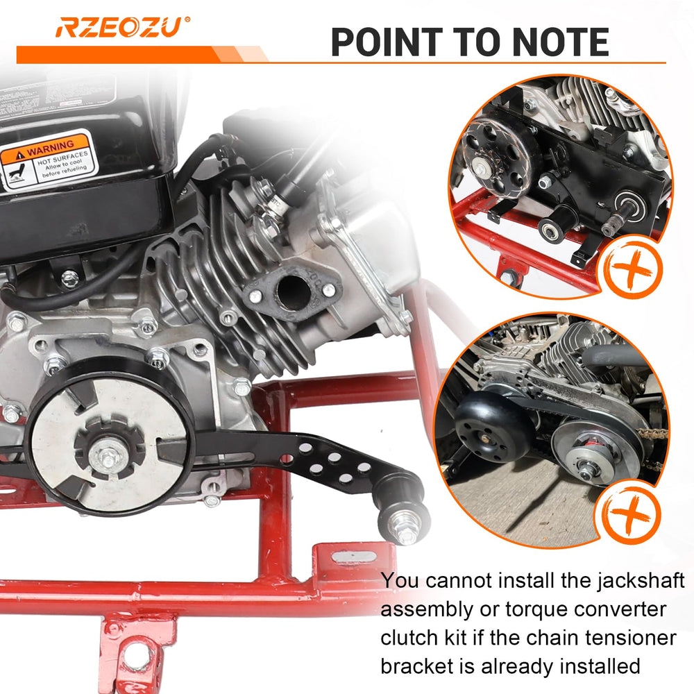 RZEOZU roller tensioner in action reducing chain slack during ride