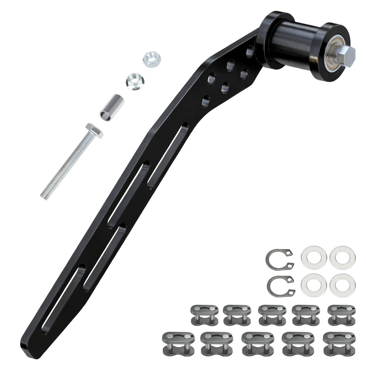 RZEOZU universal mini bike chain tensioner bracket with roller for smooth tensioning
