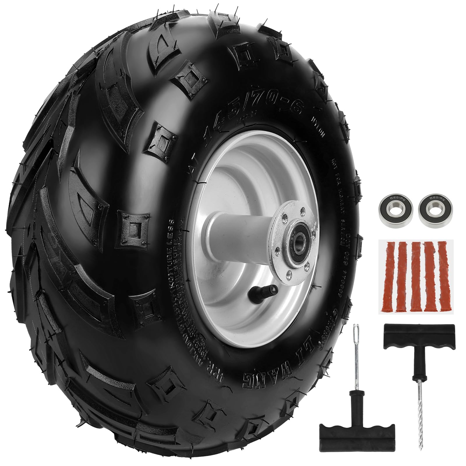 RZEOZU 145/70-6 tire assembly kit for compatible minis, easy installation.
