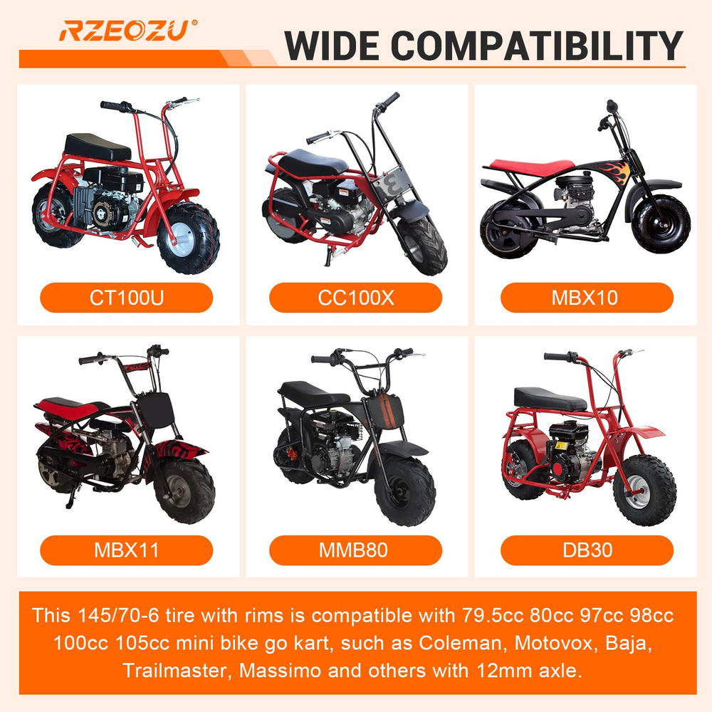 RZEOZU 14570-6 tire side view highlights tread and silhouette.