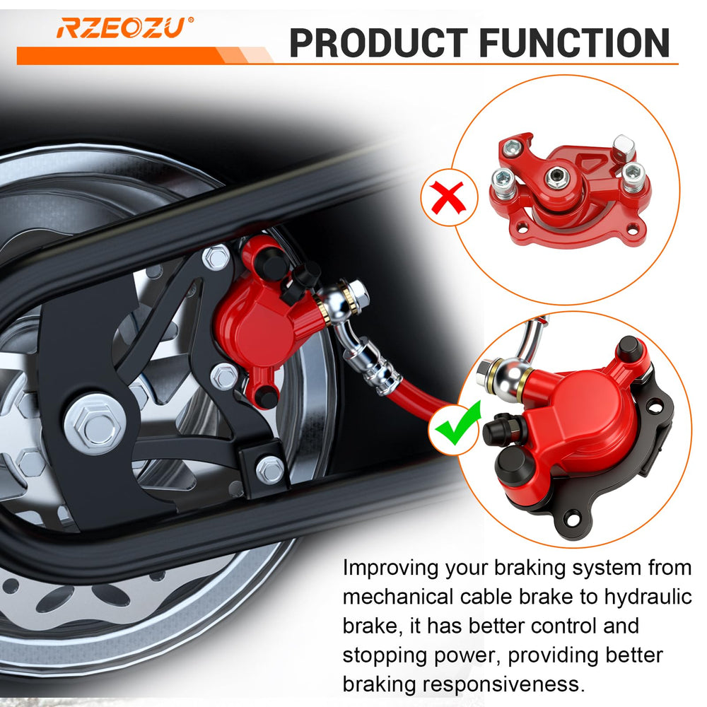 RZEOZU 180mm rotor heat dissipation design maintains braking performance