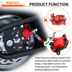 RZEOZU 180mm rotor heat dissipation design maintains braking performance