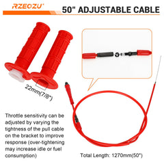 RZEOZU 22mm handlebar grips for secure, comfortable grip.