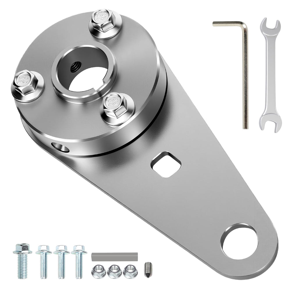 RZEOZU 3/4-inch crankshaft holder bracket stabilizes engine during flywheel work.