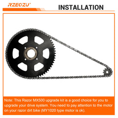 RZEOZU sprocket pack showcasing 9T 11T 13T options for gearing customization