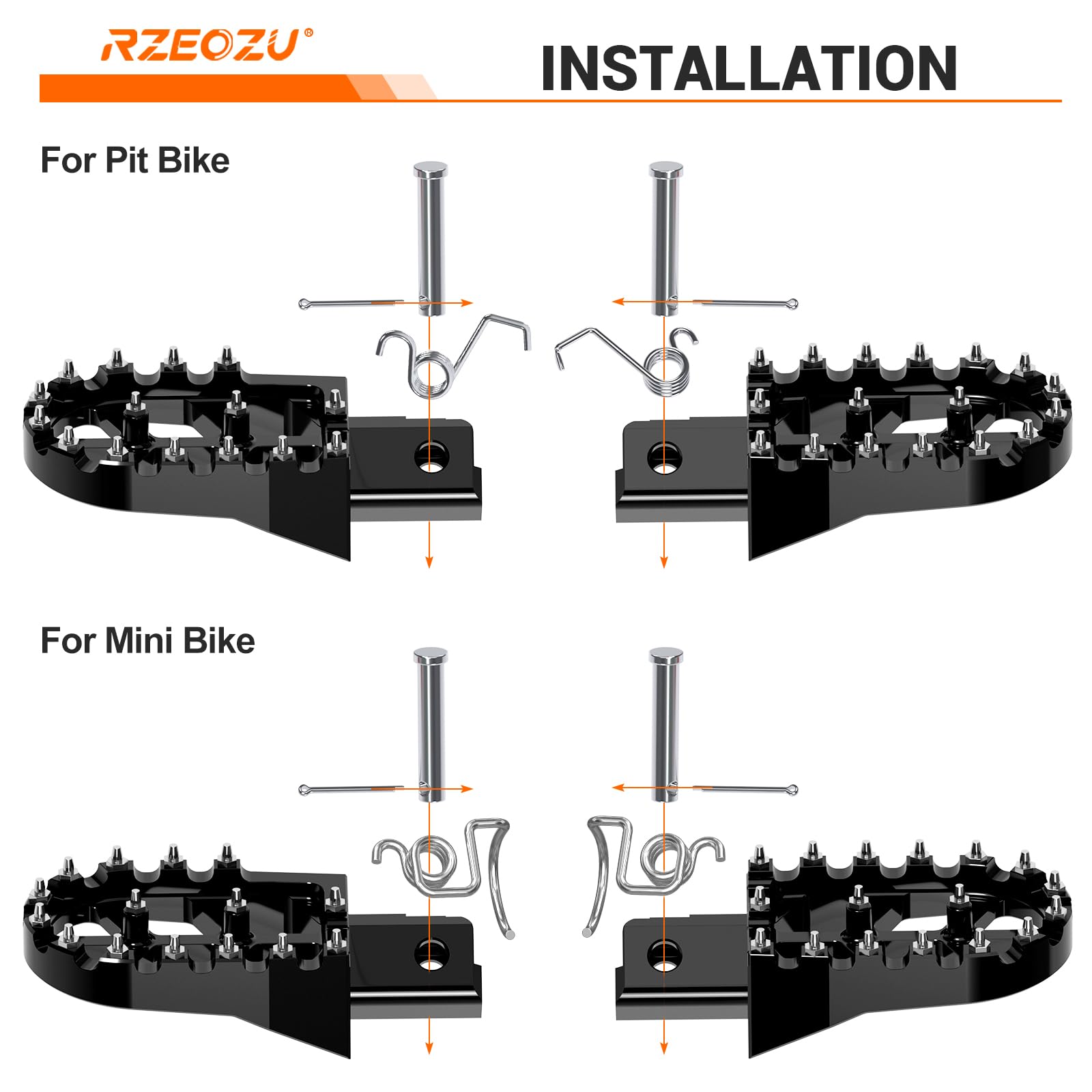 RZEOZU anti-slip peg surface boosts grip in wet conditions.