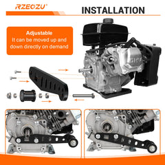RZEOZU bracket installed on Predator 212 engine shows secure fit