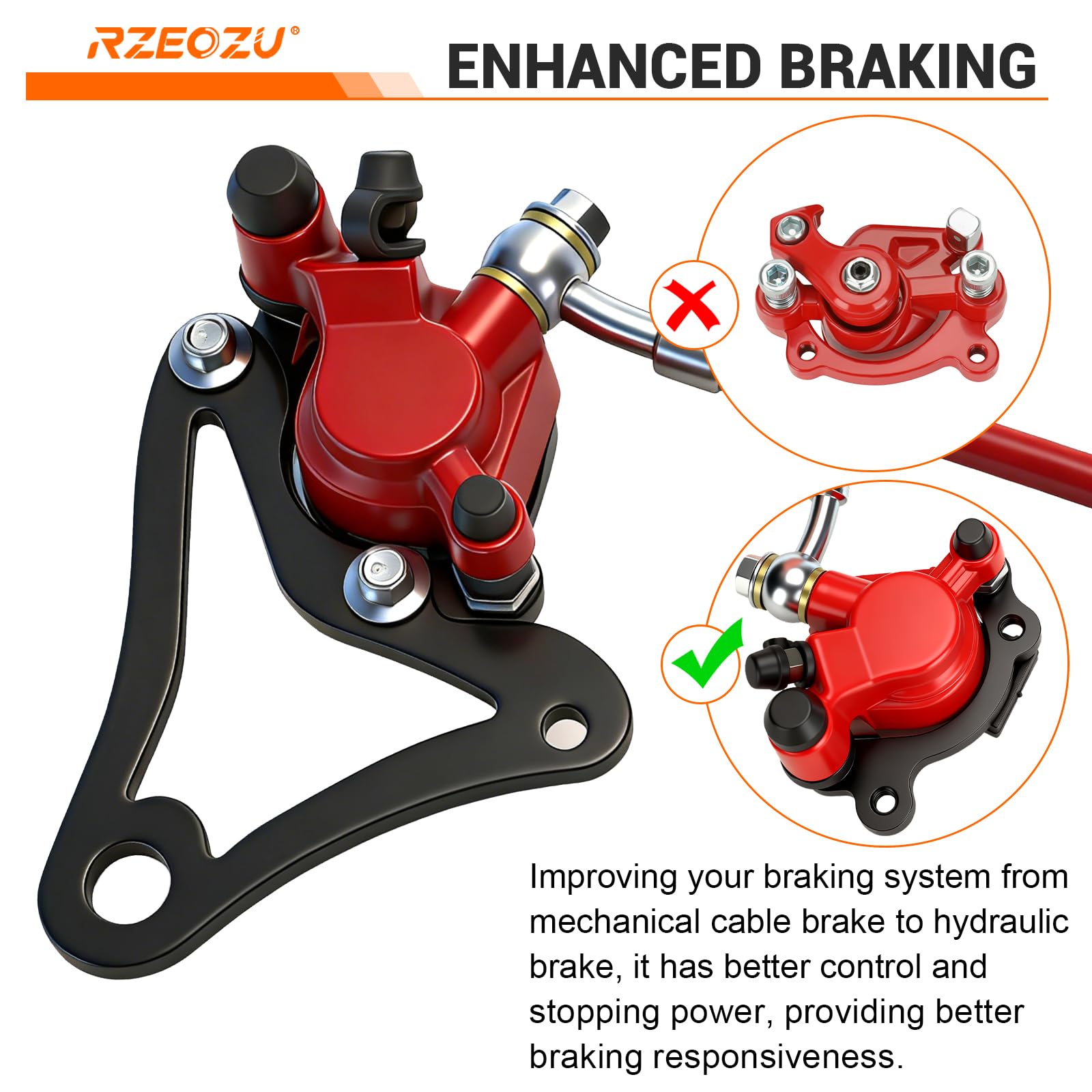 RZEOZU mounting bracket with 51 mm hole spacing for easy fit