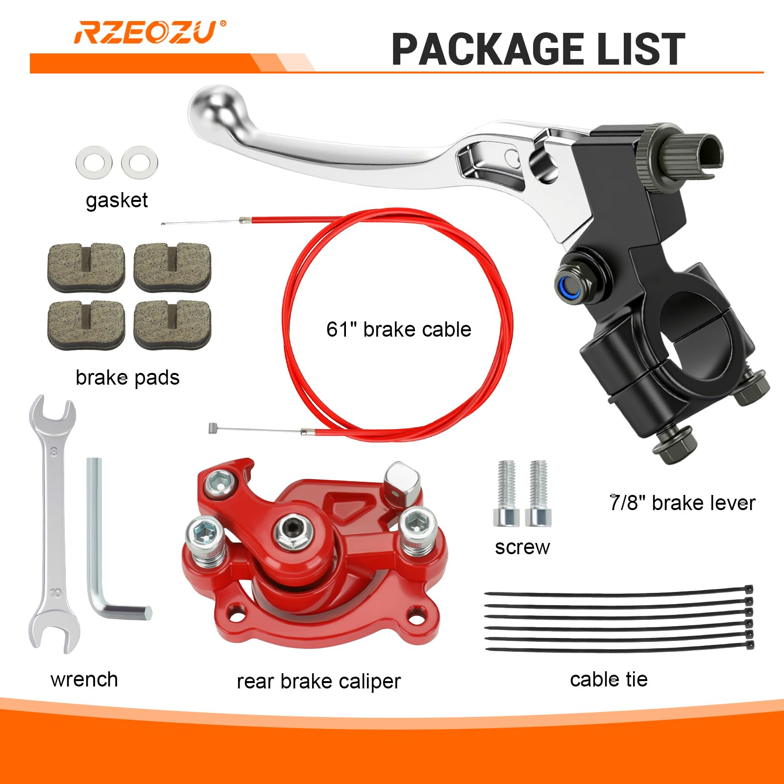 RZEOZU brake kit in use providing controlled braking on the track.
