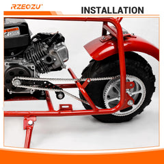 RZEOZU chain-breaker tool shown for easy disassembly and installation.