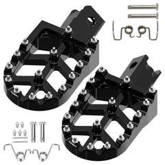 RZEOZU CNC-wider mini bike foot pegs left view improve rider support.