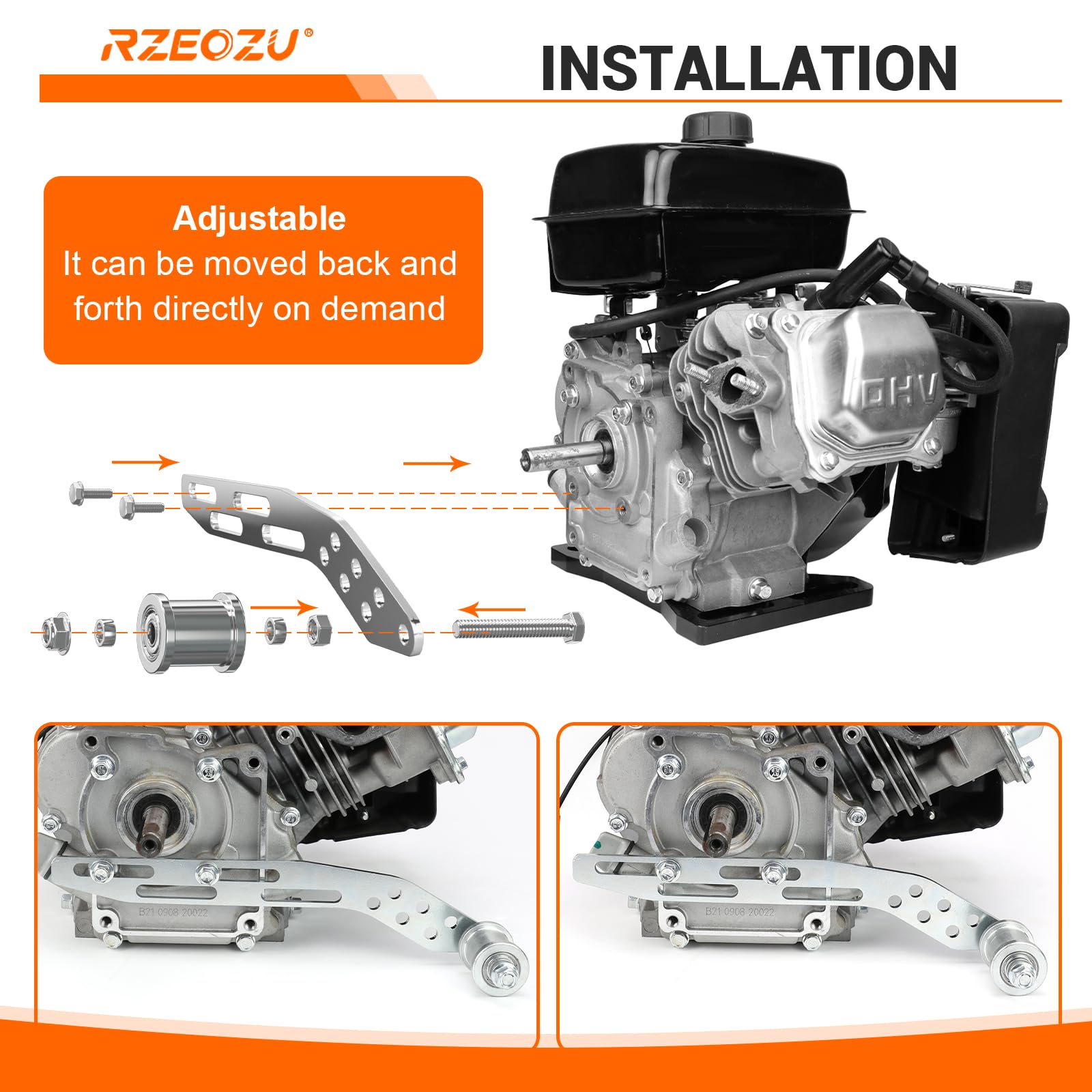 RZEOZU mounting bracket image demonstrating easy bracket installation.