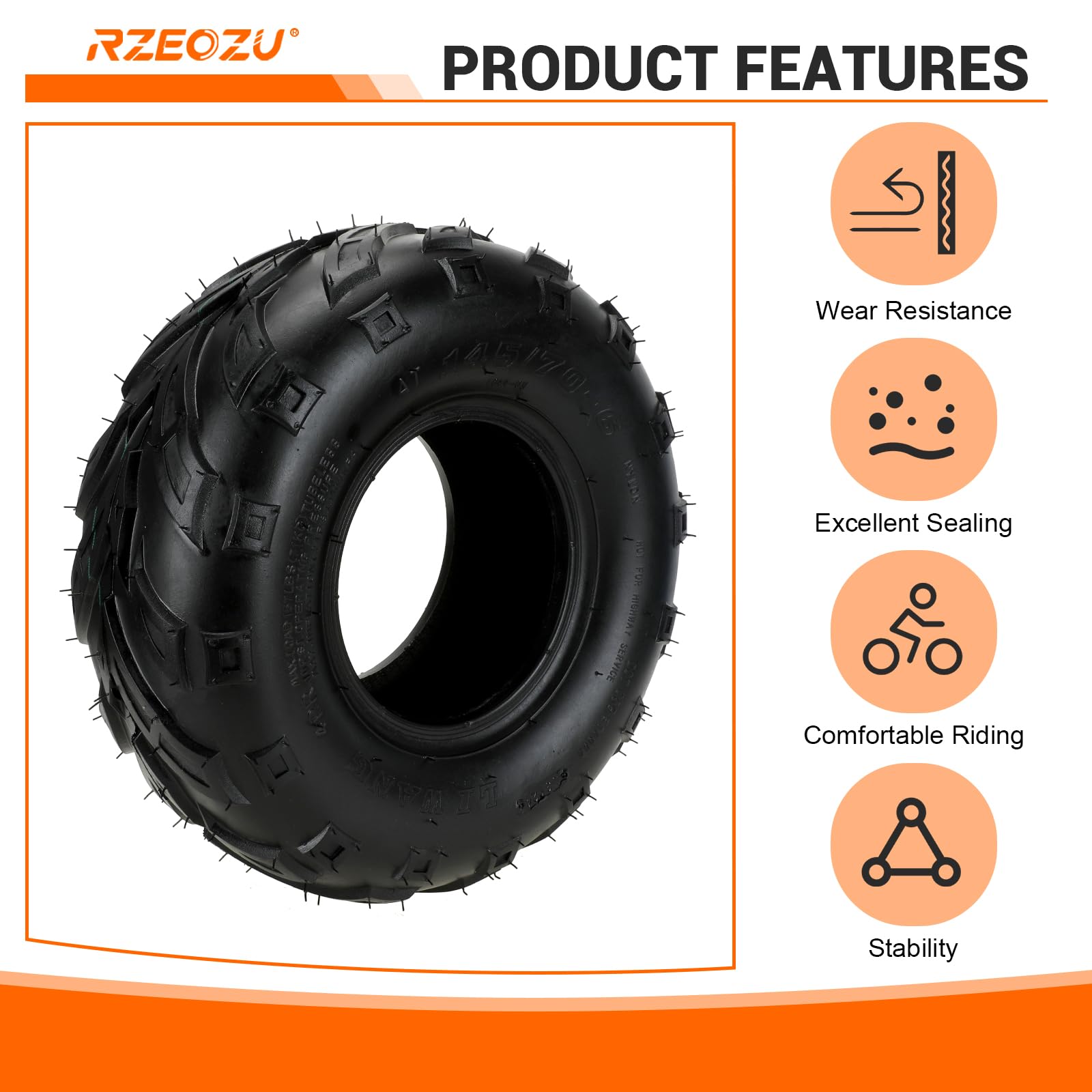 RZEOZU Massimo MB100 front wheel ensures solid handling.