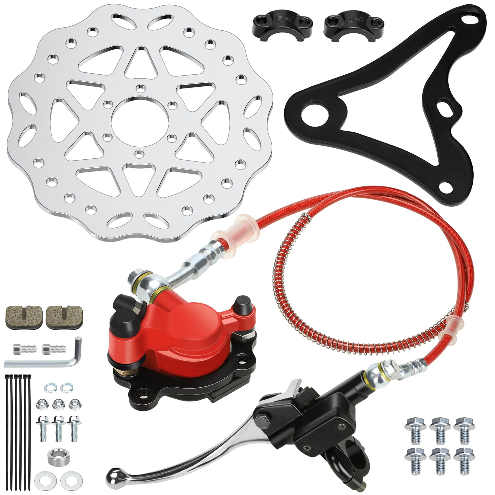RZEOZU Mega Moto 80cc hydraulic brake kit rear bracket for stronger, reliable stopping