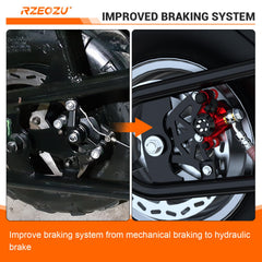 RZEOZU durable metal brake bracket assembly for reliable stopping power