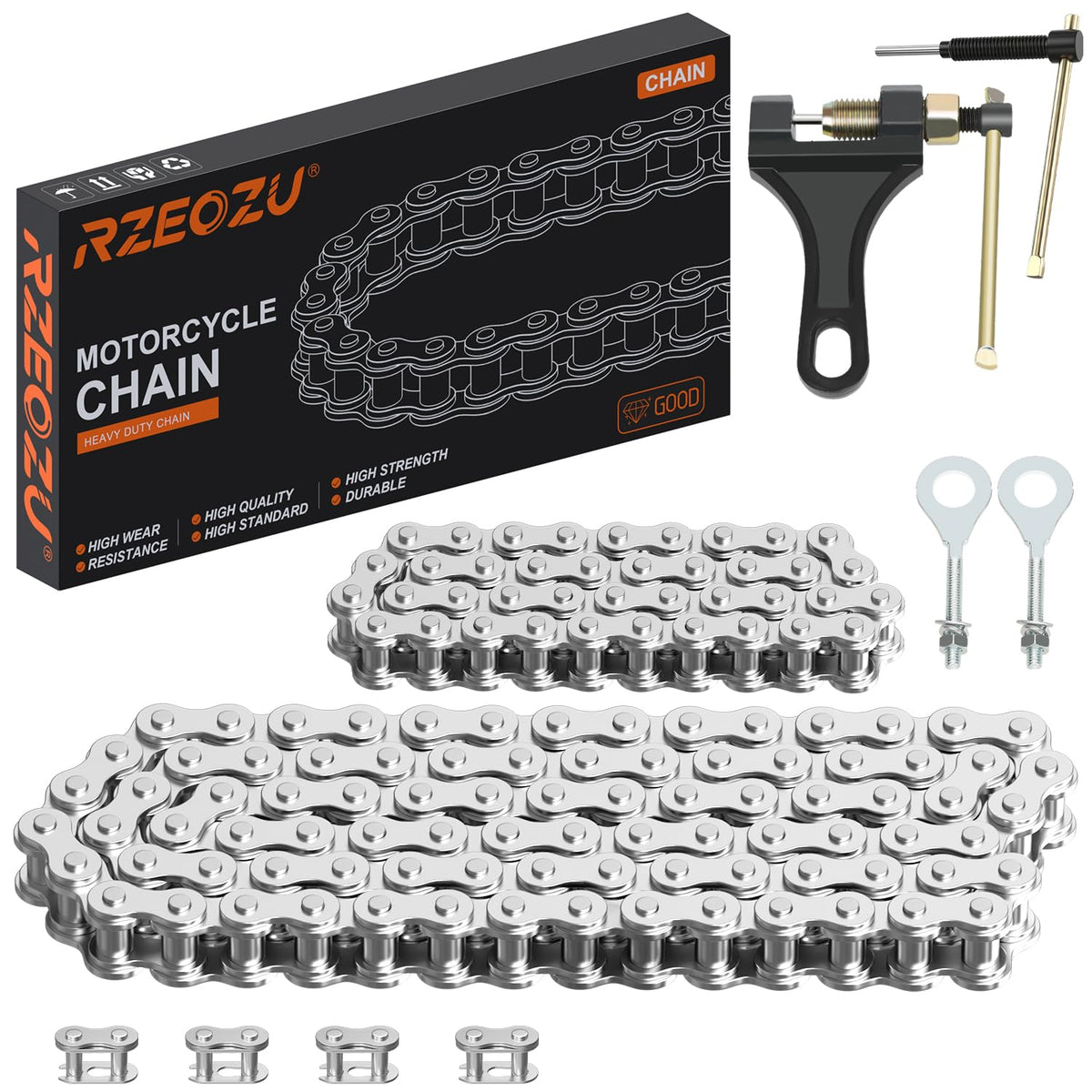 RZEOZU mini bike 420 chain with 42 links for smooth shifts