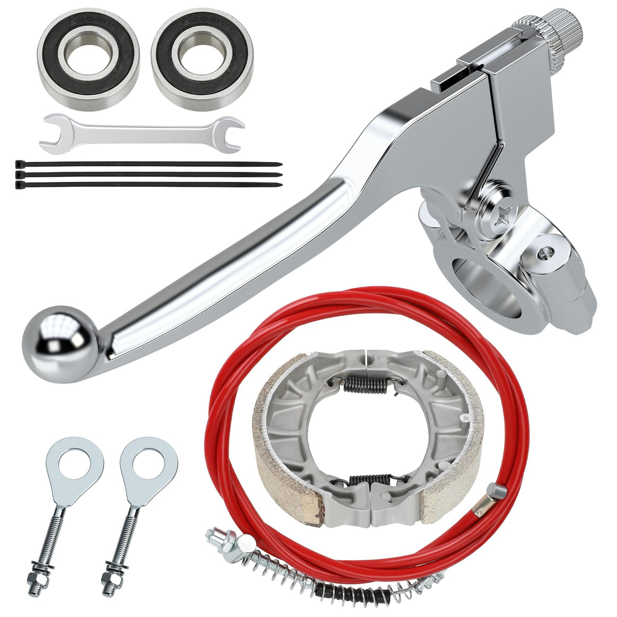 RZEOZU mini bike brake lever 7-8in, silver finish, enhances control