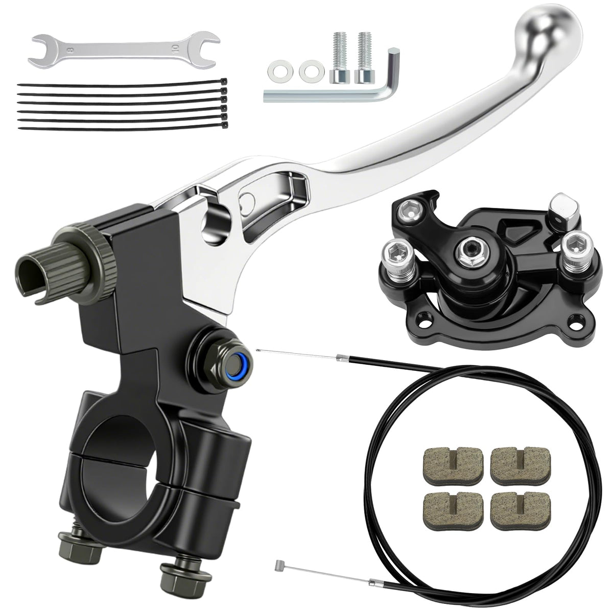 RZEOZU mini bike brake lever kit with rear caliper for minibike upgrades
