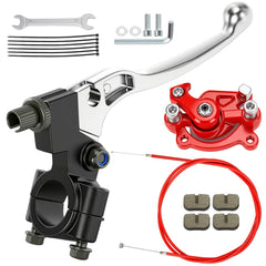 RZEOZU mini bike brake lever close-up for precise control.