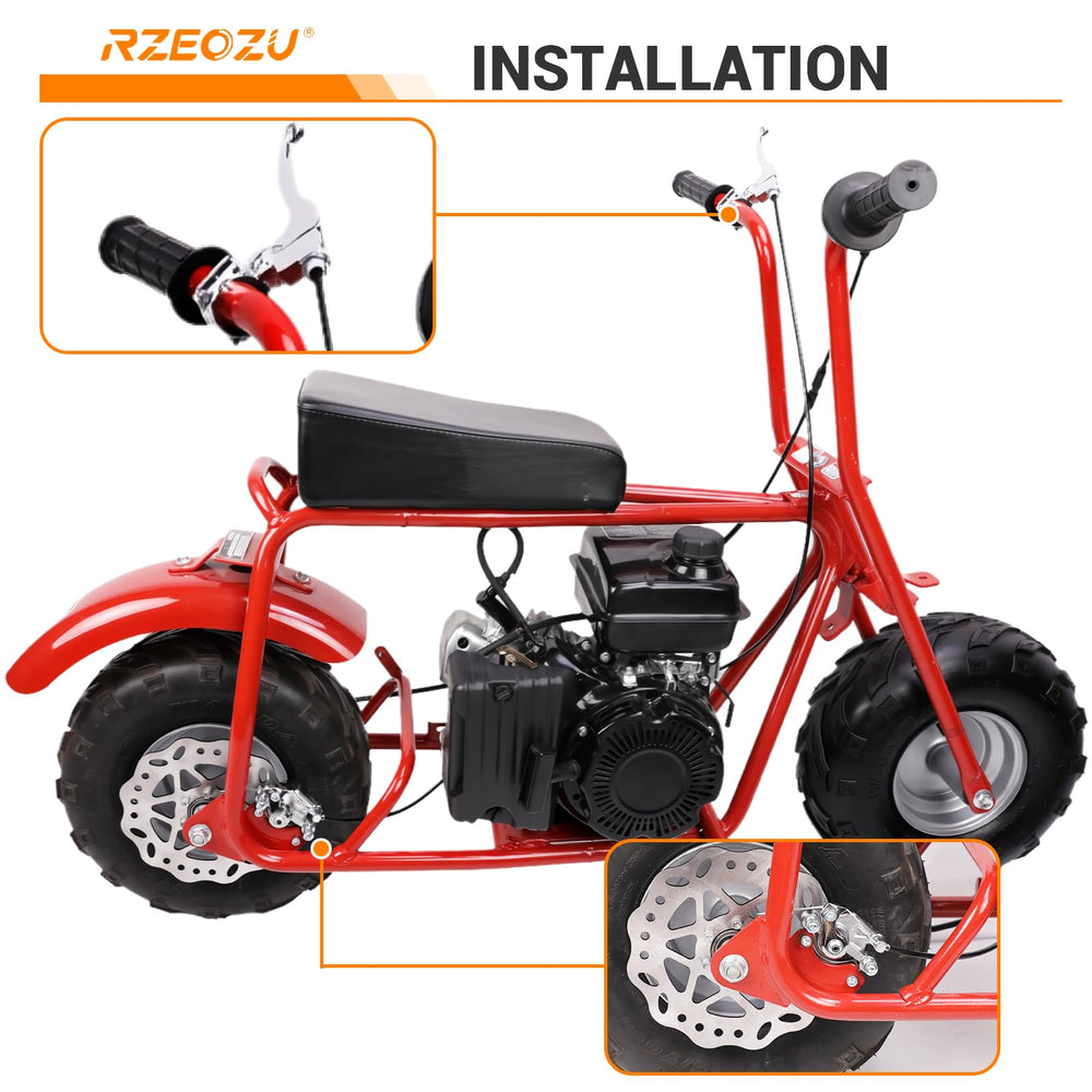 RZEOZU rear caliper ready for minibike braking