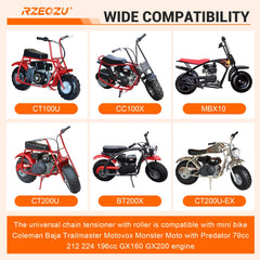 RZEOZU tensioner bracket with roller for smooth operation