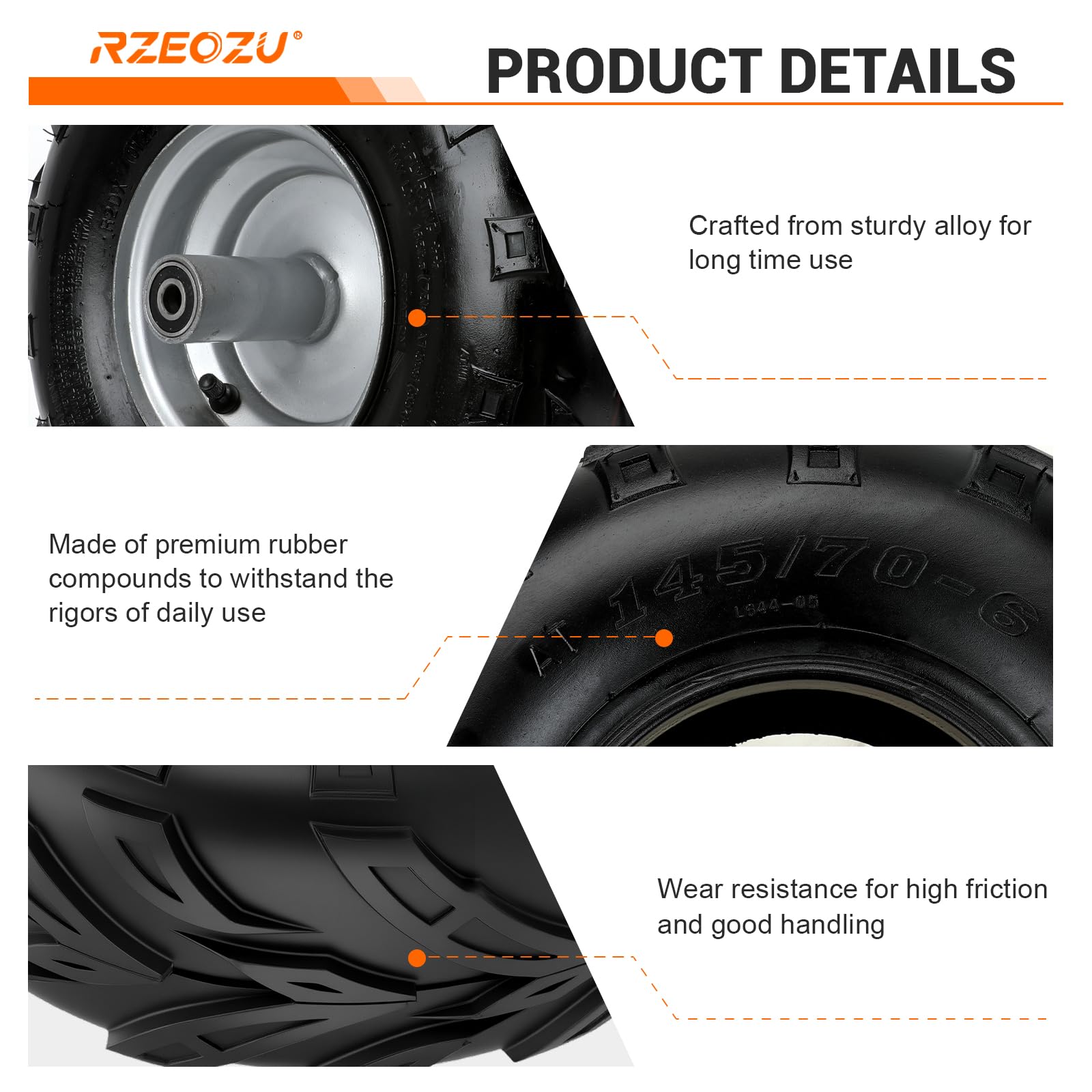 RZEOZU Motovox MBX11 front wheel improves ride quality.