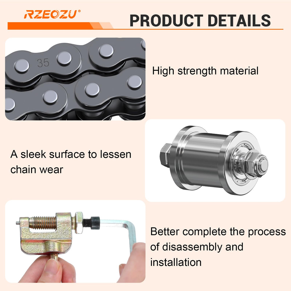 RZEOZU packaging includes 1 chain and 10 master links